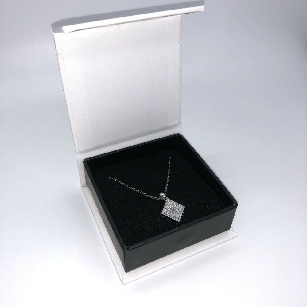 Cate & Chloe Lennon Pave Pendant Diamond Necklace